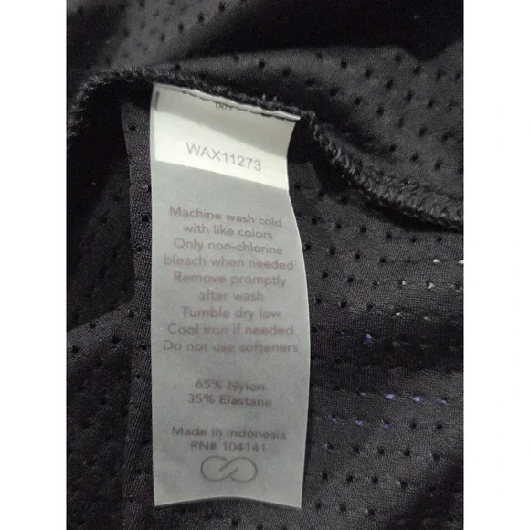 CALIA Womens Open Mesh Mock Neck Tank Top Black Workout Athletic Small Gym New - Picture 13 of 13